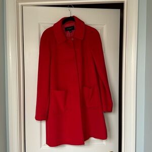 Ann Taylor Red Wool Coat | Size XXS (Fits Like a Small)